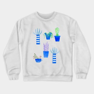 Cacti and Succulents Watercolor Crewneck Sweatshirt